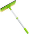 Window Squeegee for Home,2 in 1 Squeegee Window Cleaner with 18" Long Handle,Sponge Car Window Squeegee for Gas Station, Glass,Shower,Outdoor High...