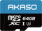 AKASO 64GB microSDXC U3 Memory Card - Up to 100MB/s, UHS-I C10, U3, Full HD, 4K UHD, MicroSD Card...