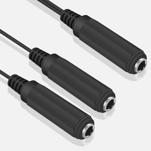 Duttek Guitar Y Cable, 6.35mm 1/4 inch Mono TS Female to 2x6.35mm 1/4 Inch Mono TS Female Y Splitter Cable 20cm/8inch (635F-2FMTS)...