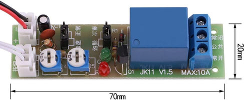 Adjustable Times Switch Module DC 5V/12V/24V Delay On/Off Timer Delay Switch Module 6 Types Optional Time Delay(DC 12V 0-15mins)......