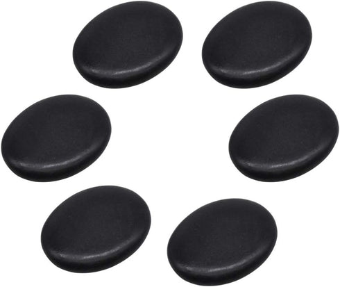 Healifty 6Pcs Hot Stones Massage Stones Spa Power Natural Rocks for Body Relax...