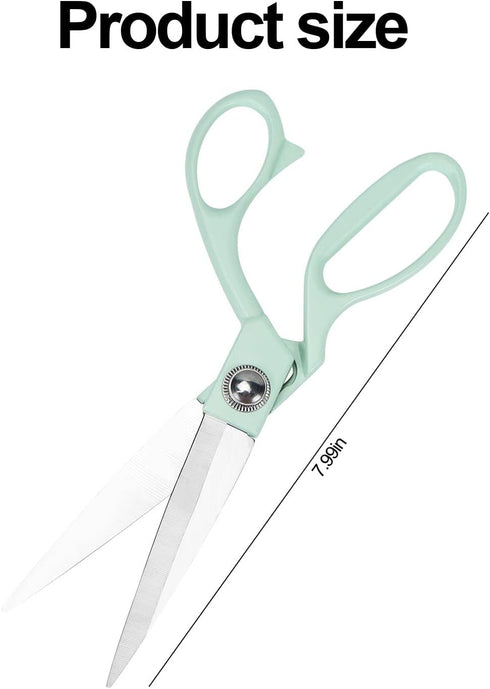 8" All Purpose Stainless Steel Scissors, Heavy Duty Ergonomic Comfort Grip Shears Sharp Green Scissors for Office Home Household (Green)...