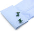 Soldiers Chess Cuff Links Green Color Contra Fighter Design Cufflinks With Gift Box...