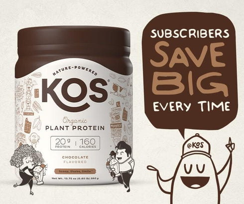 KOS Vegan Protein Powder, Chocolate USDA Organic - Low Carb Pea Protein Blend, Plant Based Superfood with Vitamins & Minerals - Keto, Soy, Gluten ...