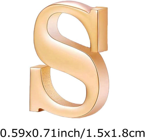 A-Z Initial Pins 26 Letters Pins 18K Gold Plated and Silver Tone Metal Brooch Breastpin Badge...