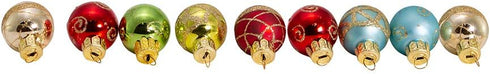 Kurt Adler C1899 Petite Treasures Multi Color Ball Christmas Ornament, Set Of 9...