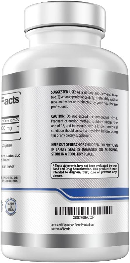 Alpha Lipoic Acid 600mg Per Serving, 240 Vegan Capsules- Gluten Free, Pure Non-GMO ALA- Supports Energy & Anti Oxidant...