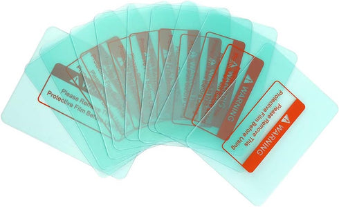 Clear Welding Lens,Deko Welding Screen Clear 10PCs Welding helmet lens cover Transparent Protective Plate Clear Polycarbonate Round Corner 116 x 9...