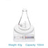 stonylab (2 Pack) 100 ml Narrow Mouth Erlenmeyer Glass Flasks with Heavy Duty Rim (100ml Fits with stonylab 5# Rubber Stopper)...
