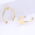 Reidgaller 20pcs Ring Bezel Blanks Stainless Steel Finger Ring Pad Settings DIY for Jewelry Making Supplies (Gold Plated)...