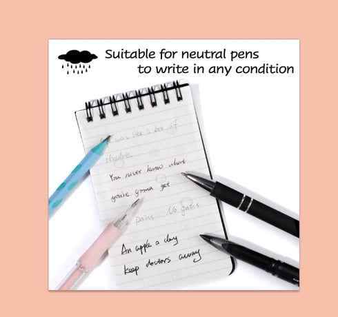 Prudiut 6 Pcs Waterproof Notepad Notebook 3 × 5" Write in the Rain Pocket Notebook Tactical Notepad Police Notepad Small Spiral Notebook for Outdo...