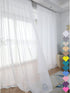 LONGTAI Window Ivory Sheer Curtains 108 Inches Long 2 Panels Sheer Curtain Basic Rod Pocket Panel for Bedroom Children Living Room Yard Kitchen...