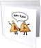 3dRose Happy Purim - Cute smiley hamantaschen cartoon - Ozne Haman Hamantash Jewish Holiday Gifts- Greeting Cards, 6 x 6 inches, set of 6 (gc_7663...
