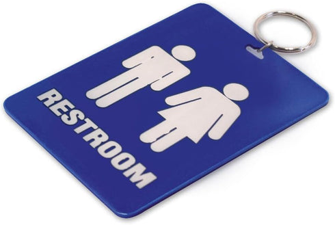 Lucky Line - Unisex Restroom Pass Key Tag, Plastic with Split Key Ring Keychain Identifier for Restaurant, Office, Gas Station, 1 Per Pack (53201)...