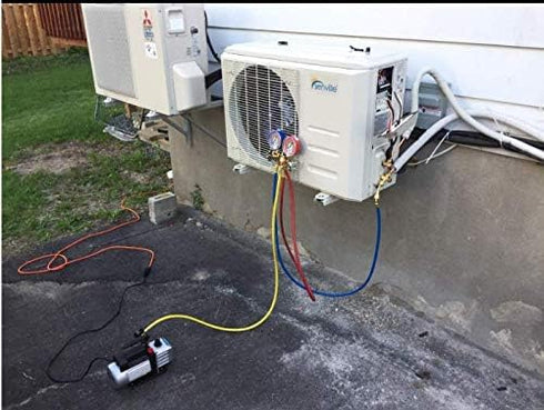 Wadoy R410a Adapter for Mini Split HVAC System 5/16" Female Quick Couplers x 1/4" Male Flare...