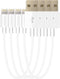 HomeSpot 5 inches / 13cm Extra Short Tangle-Free Lightning to USB Cable with Ultra Compact Connector Head for iPhone, iPod and iPad (4 Pack - Whit...