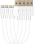 HomeSpot 5 inches / 13cm Extra Short Tangle-Free Lightning to USB Cable with Ultra Compact Connector Head for iPhone, iPod and iPad (4 Pack - Whit...