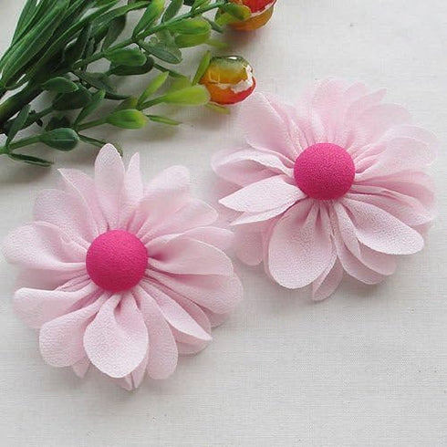 Chenkou Craft 20pcs 60mm New Organza Ribbon Chiffon Flowers Bows Sewing Wedding Decoration (Chiffon Flower(A0389))...
