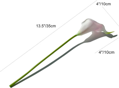 Mandy's PU Light Pink Calla Lily Artificial Flowers 20 Stems 13.5in Faux Realistic Centerpiece DIY Bridal Bouquet Home Décor...