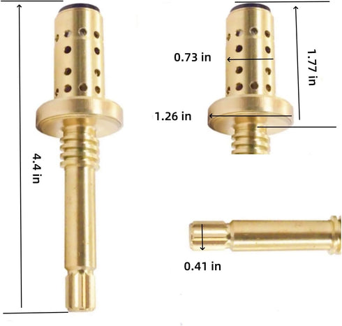 TA-10 Temptrol Flow Control Spindle Assembly Replacement for Symmons Shower Bodies - Fits Temptrol Shower Valves, Gold...