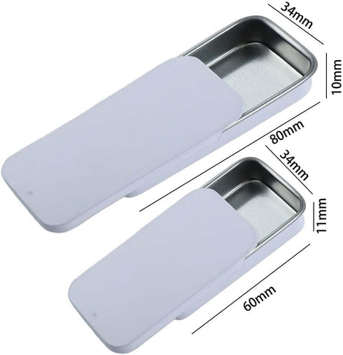 Black Metal Rectangular Empty Mini Tin Box,Mini Iron Box Tinplate Push Candy Pill Cases Bins Jar Food Containers Cookie Jars for Home Organizer(60...