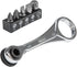 Klein Tools 65200 Ratchet Set, 5-Piece Mini Ratchet Set with Phillips, Slotted, and Adapter for Other Socket Sizes, For Tight Spaces...