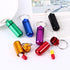 AKOAK 2 Pcs Colorful Round Aluminum Alloy Pill Bottle, Emergency Jar, Waterproof Outdoor Travel Portable Pill Bottle Key Chain (Purple)...