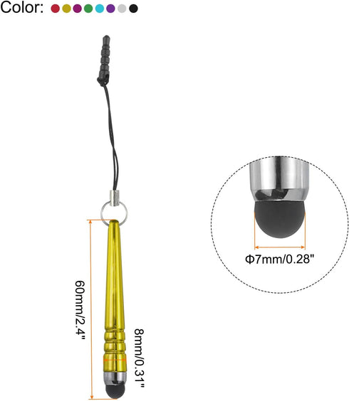 MECCANIXITY 8pcs Metallic Stylus Pen for Touch Screens Aluminum Alloy Mini Metal Capacitive Pens for Universal All Touchscreen Devices...