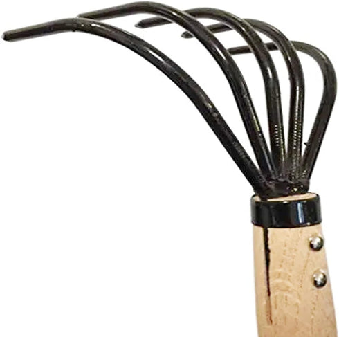Kana Hoe 217 Japanese Garden Tool - Hand Hoe/Sickle is Perfect for Weeding and Cultivating. The Blade Edge is Very Sharp,Beige-claw rake...