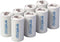 Eneloop Panasonic BQ-BS2E8SA C Size Battery Adapters for Use with Ni-MH Rechargeable AA Battery Cells, 8 Pack...