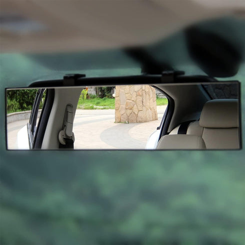 Car Rearview Mirror, Clip-on Panoramic Rear View Mirror for Car, Wide Viewing Range, 12inch Universal Use for Cars, SUVs, Trucks, Vehicles...