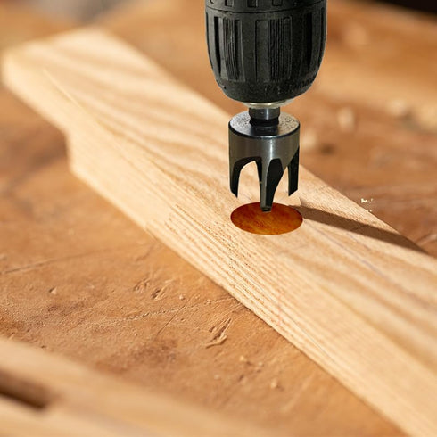 Wood Plug Cutter Drill Bit Set Woodworking Chamfer Drill Bits Straight and Tapered Taper Cutting Tool Cork Drill Bit Knifes 6mm 10mm 13mm 16mm, 8p...
