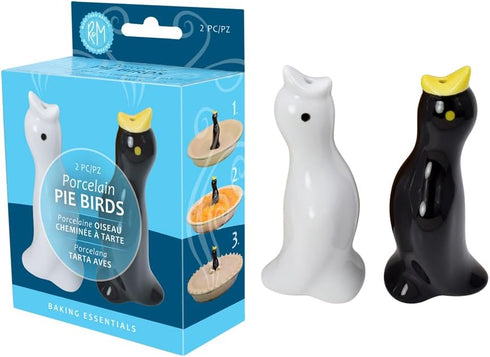 R&M International Black and White Pie Bird Vents, Set of 2...