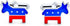 Patriotic American USA Red White Blue Animal Donkey Elephant Shirt Cufflinks For Men Symbol of Democrat Republican Party Political Enamel Three To...