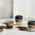 KeepCup Brew Cork - Reusable Coffee Cup Tempered Glass and Natural Cork, Extra Small 6oz/177ml - Black...
