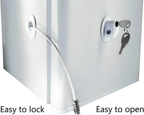 1 Pack Refrigerator Lock with 2 Keys, Refrigerator Lock Dorm Freezer Door Lock and Child Safety Cabinet Lock with Strong Adhesive....