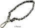 HAHIYO 7.9 inches Length 12mm Width Chain Strap Wristlet Black Leather Intertwined with Silver Chain Prevent Snag Easy Match Purse Accessories Rep...