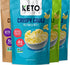 Cauliflower Chips Keto bites cauliflower thins Variety Pack 4 Pack healthy vegetable chips & crisps gluten free cauliflower bites snacks, ketogeni...