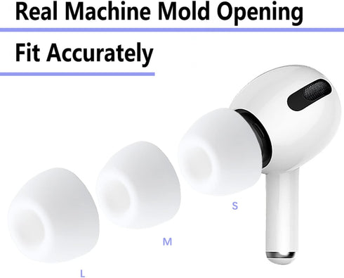 3 Pairs Ear Tips Replacement for Airpods Pro with Noise Reduction Hole, Soft Silicone Eartips Compatible with Airpods Pro & Airpods Pro 2nd Genera...