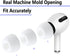 3 Pairs Ear Tips Replacement for Airpods Pro with Noise Reduction Hole, Soft Silicone Eartips Compatible with Airpods Pro & Airpods Pro 2nd Genera...