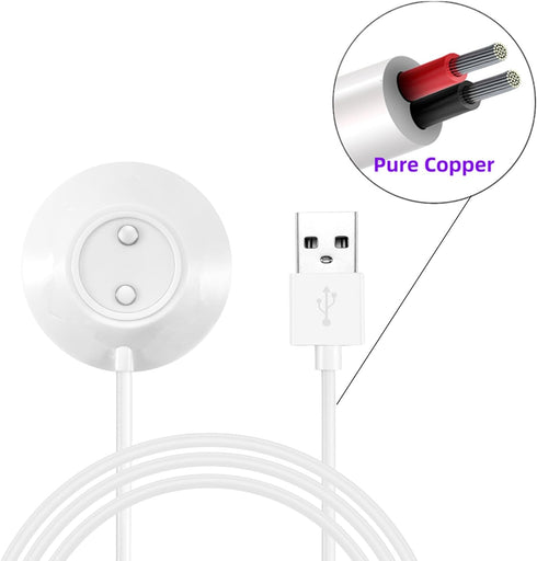 Rose Charger, Replacement Rose Standing Base Dock Station, Magnetic Fast Charging USB Cable Charger for Rose - 2 Pack, 2.5Ft...