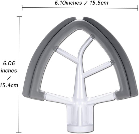 Flex Edge Beater for KitchenAid 4.5/5 QT Tilt Head Stand Mixer, Beater with Double Silicone Edge, Mixer Paddle, Perfect 4.5/5 Quart Tilt Head Stan...