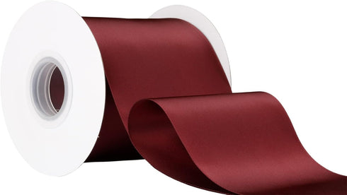 4" wide Double Face Satin Ribbon 25 Yards (277-Burgundy?, Set for Bow, Party Decor, Sewing Applications, Wedding and Craft...