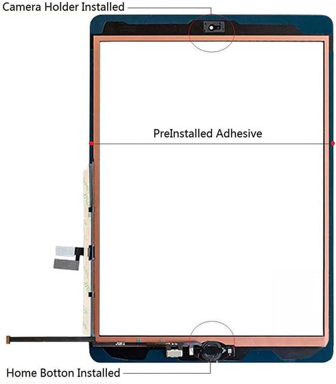 for iPad 7 7th Gen/8 8th Gen Screen Replacement Touch Digitizer Glass 10.2" 2019/2020,for 7th 8th Generation A2197 A2198 A2200 A2270 A2428 A2429 A...
