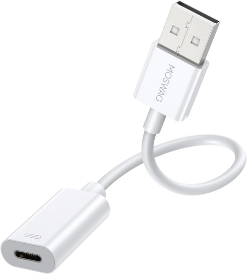 MOSWAG USB Male to Lighting Audio Adapter Cable USB Male to Lightning Female HiFi Audio Headphones Converter Compatible with MacBook Computer PC H...