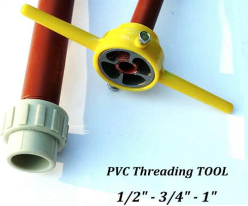 Tap and Die Set, Hosrnovo 6 PCS PVC Pipe Threader Plumbing Tool Kit with 3 Dies 1/2”, 3/4" and 1” for Home...