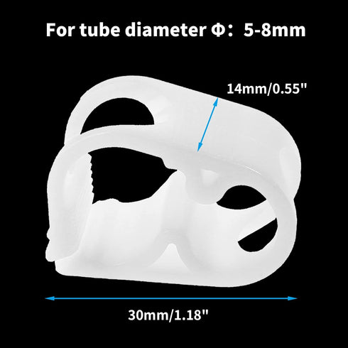 5PCS Plastic Tubing Clamps Adjustable Tube Clamp, 3/16"-5/16" Tube OD Shut Off Hose Clamp Water Flow Control Tube Clip Pipe for Control Wine Beer ...