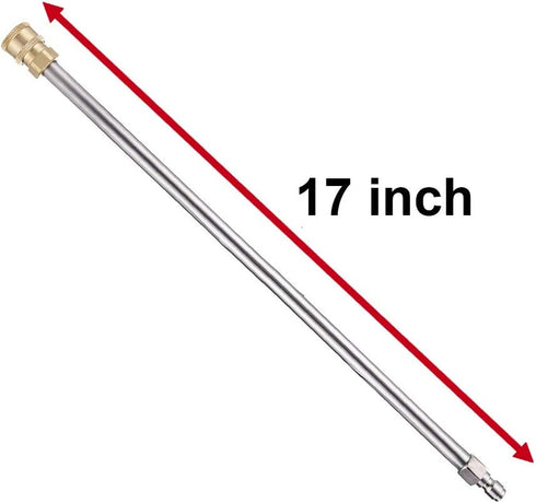 RIDGE WASHER Pressure Washer Extension Wand, 17 Inch Stainless Steel 1/4 Inch Quick Connect Power Washer Lance, 2 Pack...