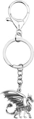 BONSNY Enamel Metal Novelty Fantasy Dragon Dinosaur Keychains For Women Gift Car Purse Rings Charms Lucky Symbol...