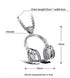 SAWADA Hip Hop Punk Style Stainless Steel Headphone Pendant Necklace DJ Music Chain Necklace Gold...